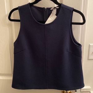 NWT H&M Navy blue Sleeveless Blouse